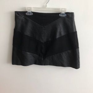 Black mini skirt